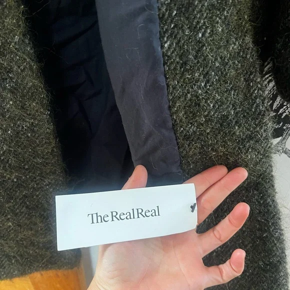 Isabel Marant Etoile olive green wool and alpaca cocoon coat - Picture 5 of 8